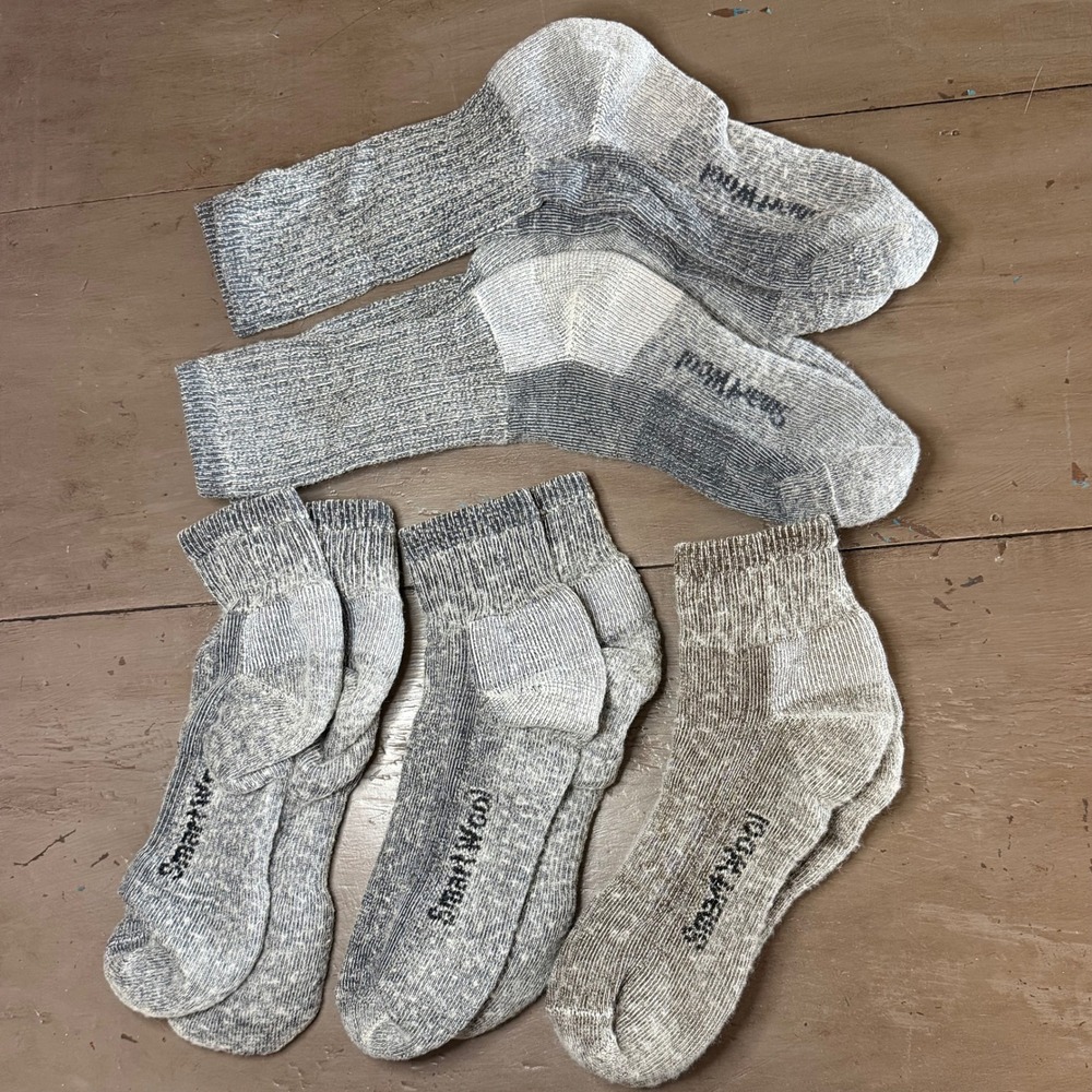 Smartwool Hiker Style Earthy Cold Weather Sock Bundle 5 Pairs Unisex 9-11